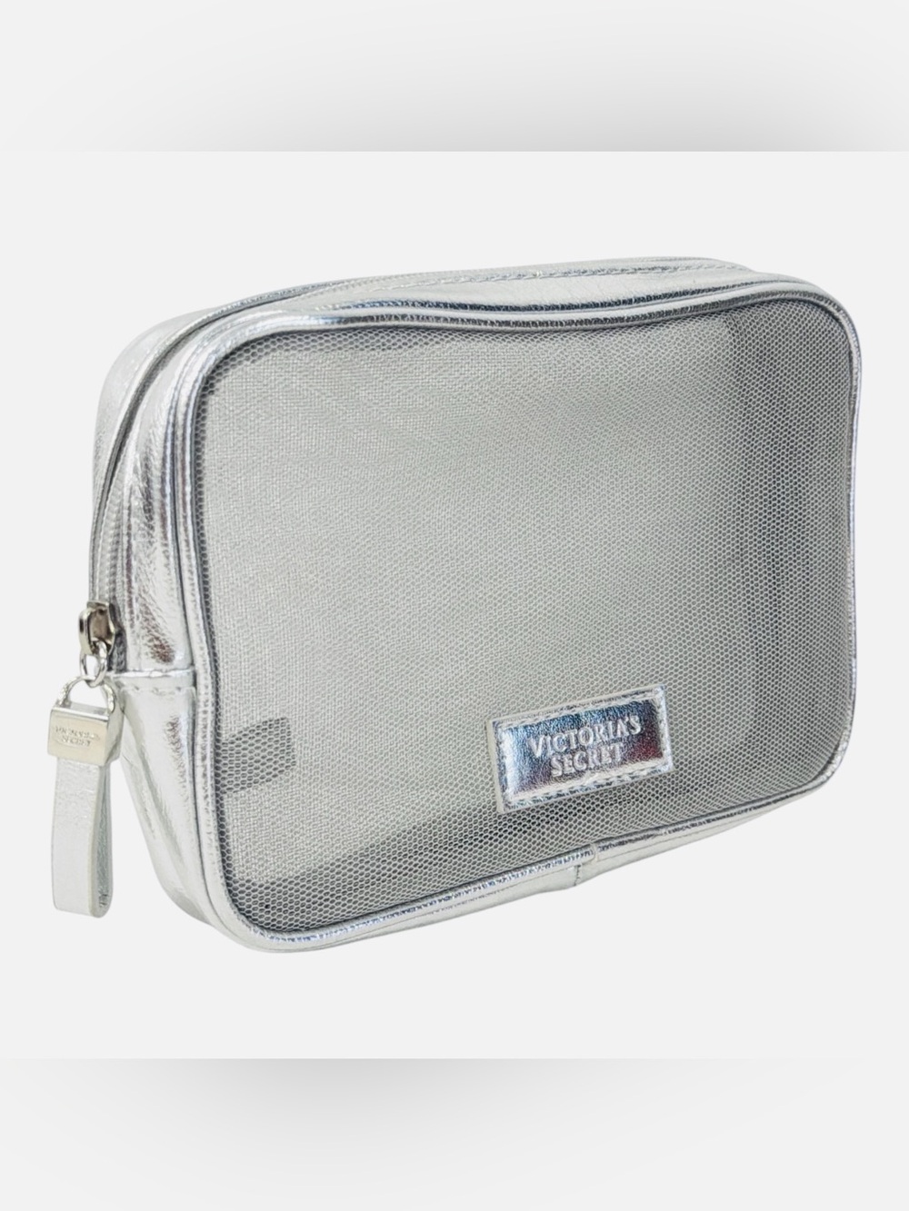 Victoria’s Secret Makeup Bag Silver Mesh - Picture 4 of 7